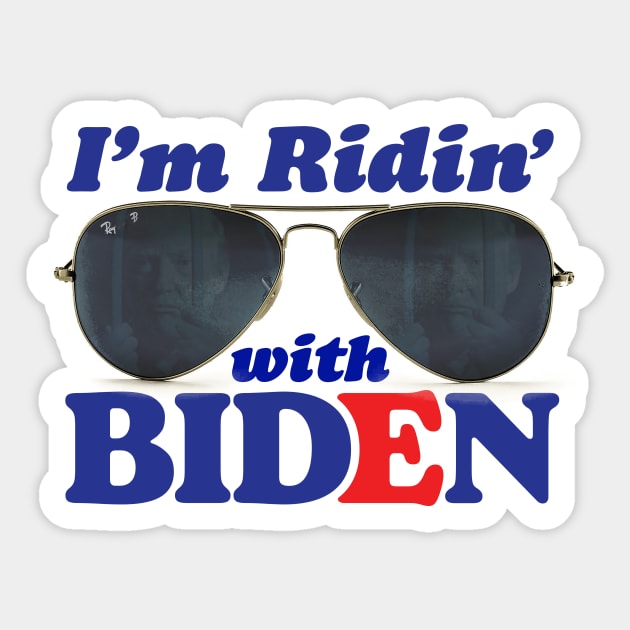 I'm Riding' With Biden Sticker by TeeLabs